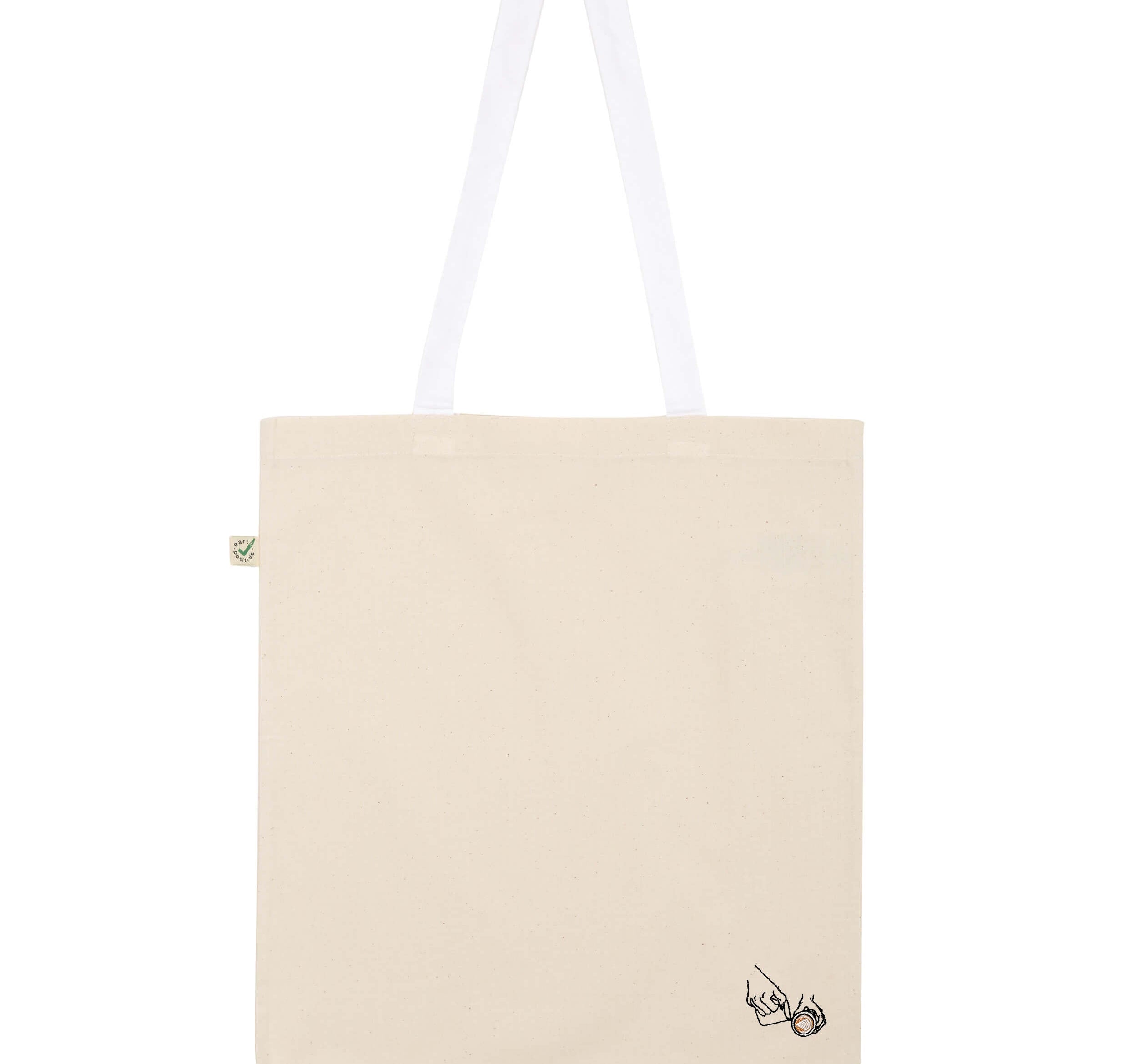 Latte Art | Embroidered organic cotton tote bag