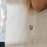 Coffee hipster | Embroidered organic cotton tote bag