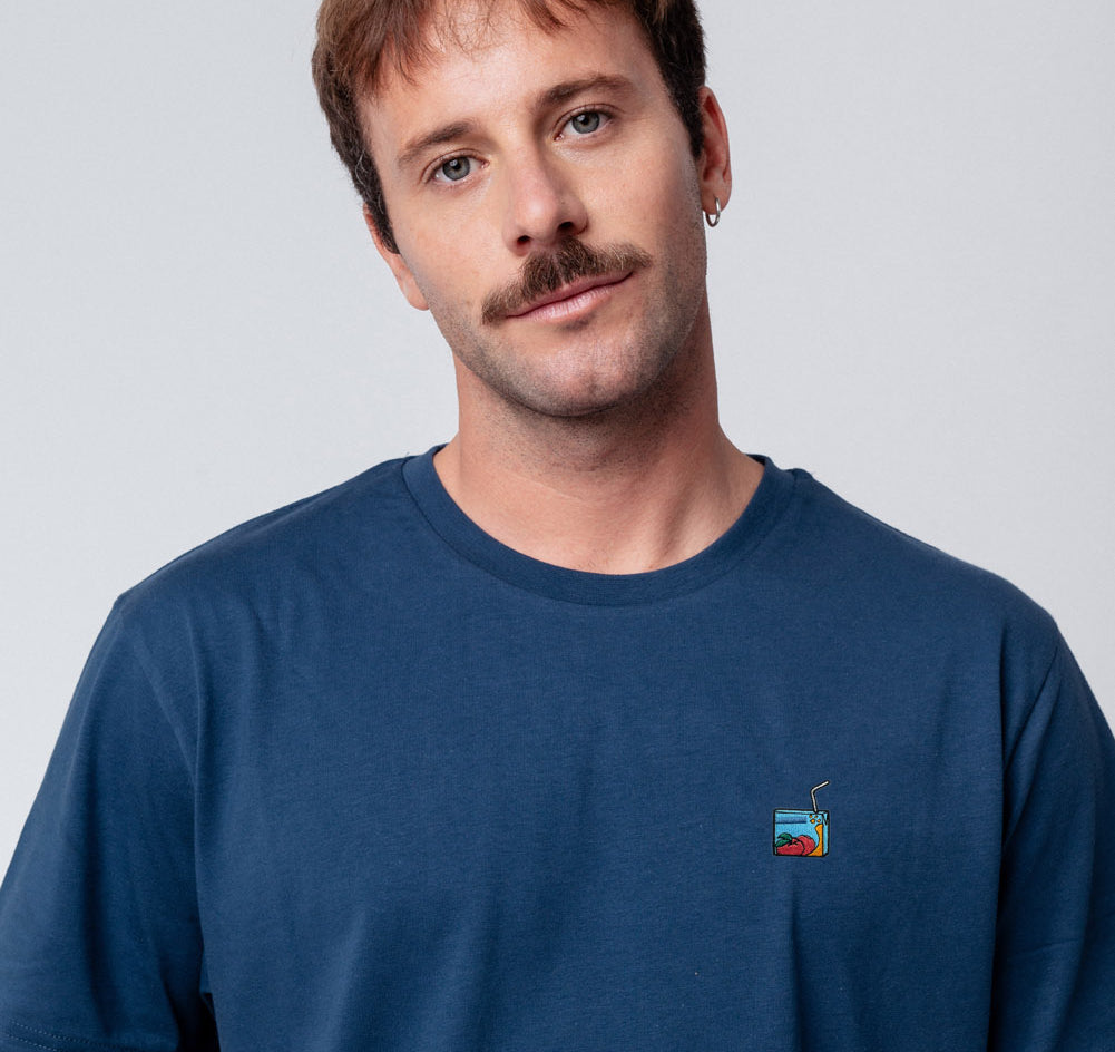 Pfirsich Eistee | Besticktes Bio Baumwoll Unisex T-Shirt