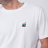 Pfirsich Eistee | Besticktes Bio Baumwoll Unisex T-Shirt