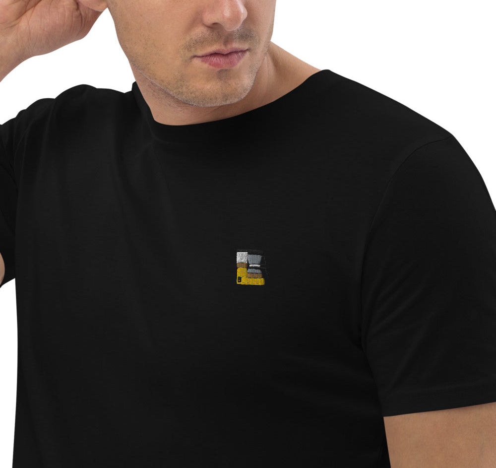 Filter coffee machine | Embroidered organic cotton T-shirt