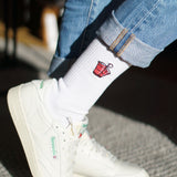 Beer Pong | Embroidered Organic Cotton Sock