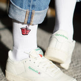 Beer Pong | Embroidered Organic Cotton Sock