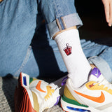 Beer Pong | Embroidered Organic Cotton Sock