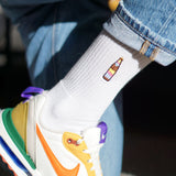 Cola Mix | Embroidered organic cotton socks