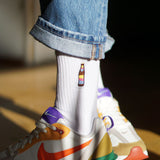 Cola Mix | Embroidered organic cotton socks