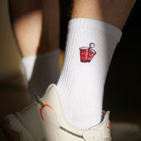 Beer Pong | Embroidered Organic Cotton Sock
