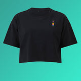 Cola Mix | Besticktes Bio Baumwoll Cropped T-Shirt