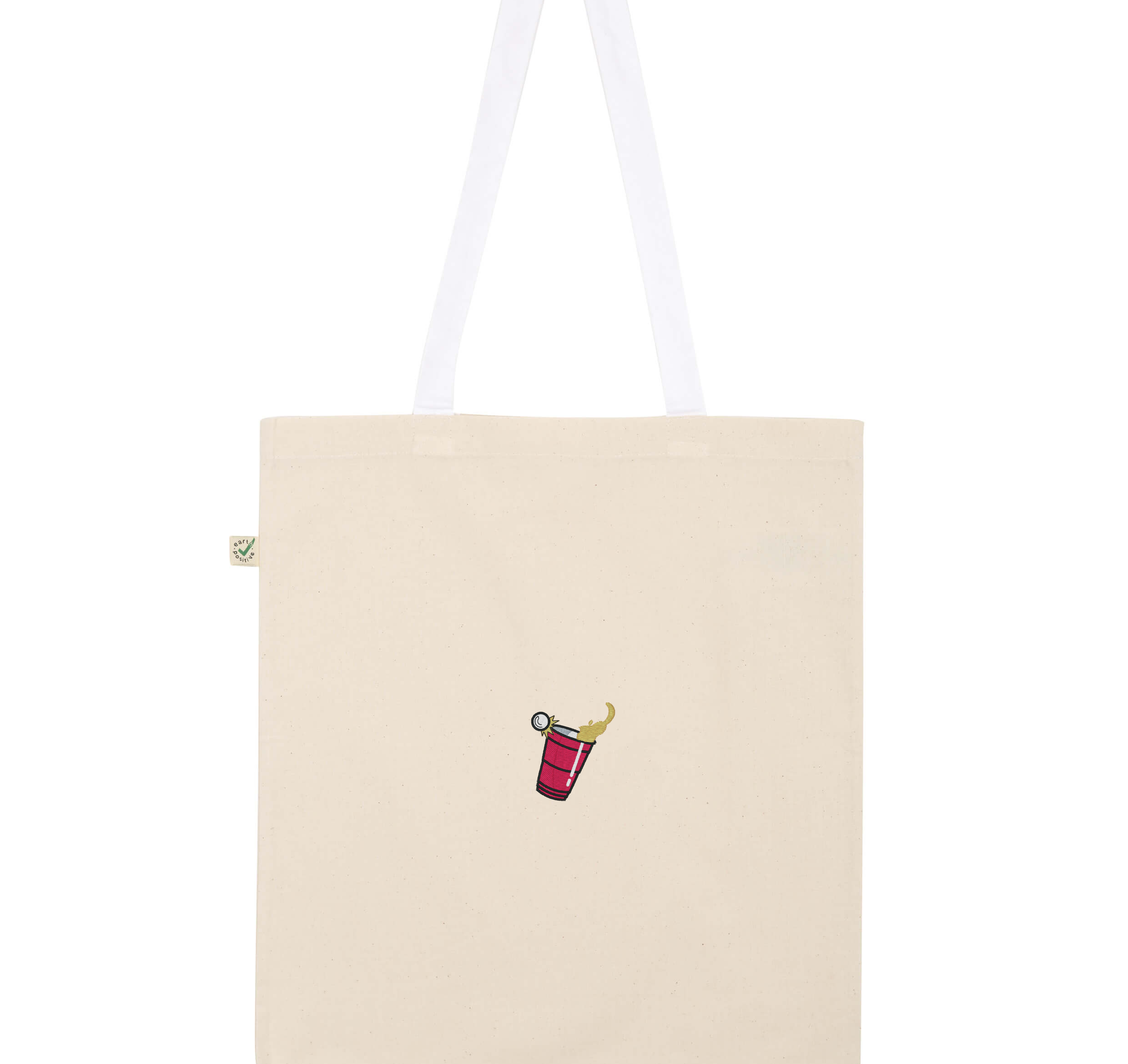 Beer Pong BBrim Shot | Embroidered Organic Cotton Bag