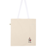 Wine Duet | Embroidered organic cotton bag