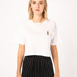 Cola Mix | Besticktes Bio Baumwoll Cropped T-Shirt