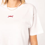 Cheers Collection | Besticktes Bio Baumwoll Cropped T-Shirt