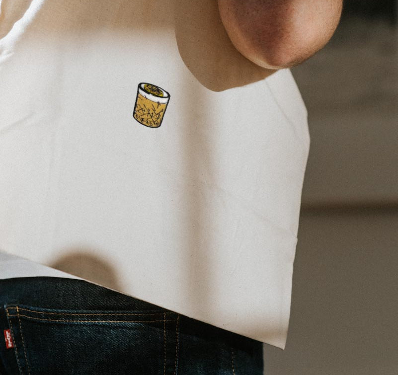 Whisky Sour | Embroidered Organic Cotton Bag