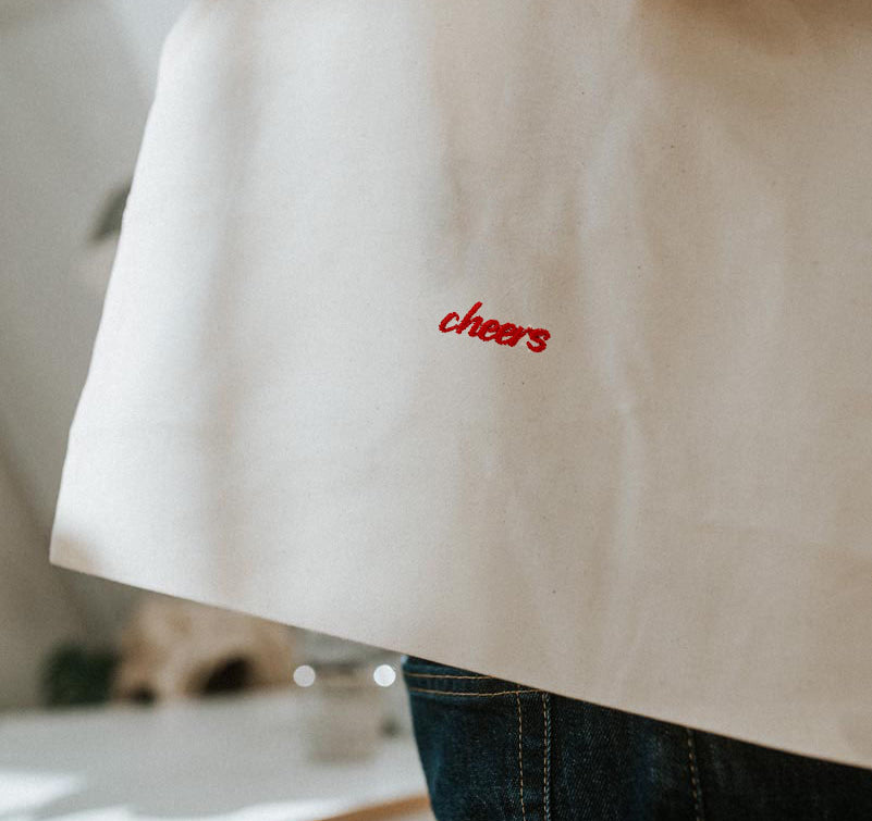 Cheers Collection | Embroidered Organic Cotton Bag