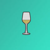 White wine | Embroidered organic cotton bag