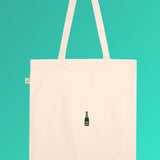 Champagne | Embroidered organic cotton bag
