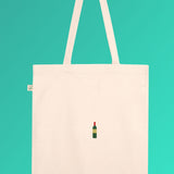 Wine bottle | Embroidered organic cotton bag