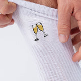 Sparkling wine | Embroidered organic cotton socks