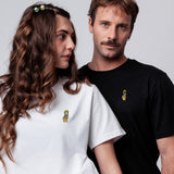Tequila Shot | Besticktes Bio Baumwoll Unisex T-Shirt