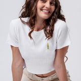 Somersby Apple | Besticktes Bio Baumwoll Cropped T-Shirt