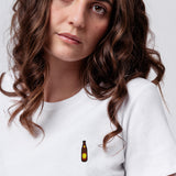 Hofei | Besticktes Bio Baumwoll Cropped T-Shirt