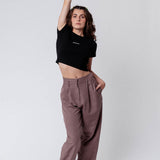 Skinny Bitch | Besticktes Bio Baumwoll Cropped T-Shirt