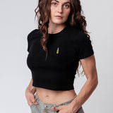 Somersby Apple | Besticktes Bio Baumwoll Cropped T-Shirt