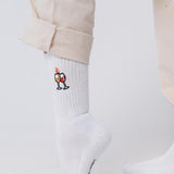Wine Duet | Embroidered organic cotton socks