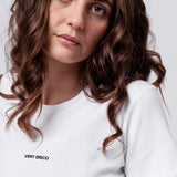 Very Disco | Besticktes Bio Baumwoll Cropped T-Shirt