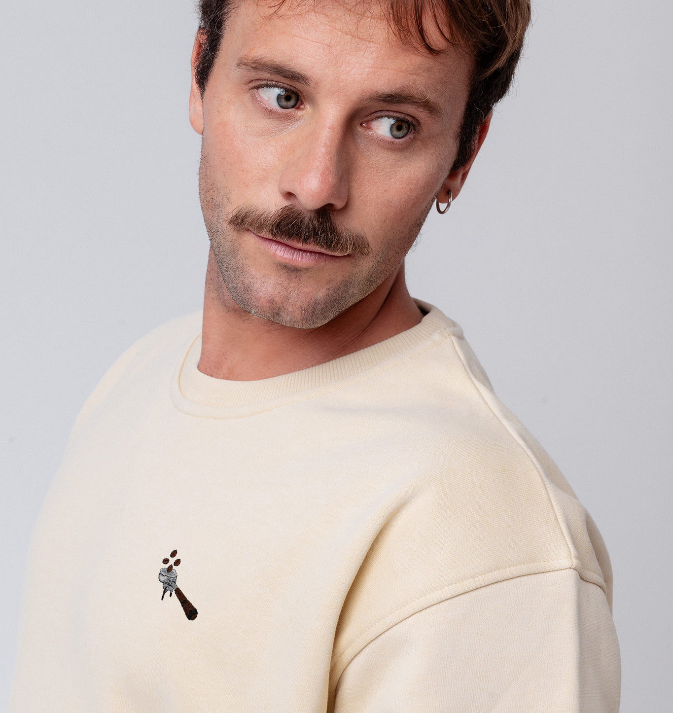 Siebträger Beans | Bestickter Bio-Baumwoll Unisex Pullover