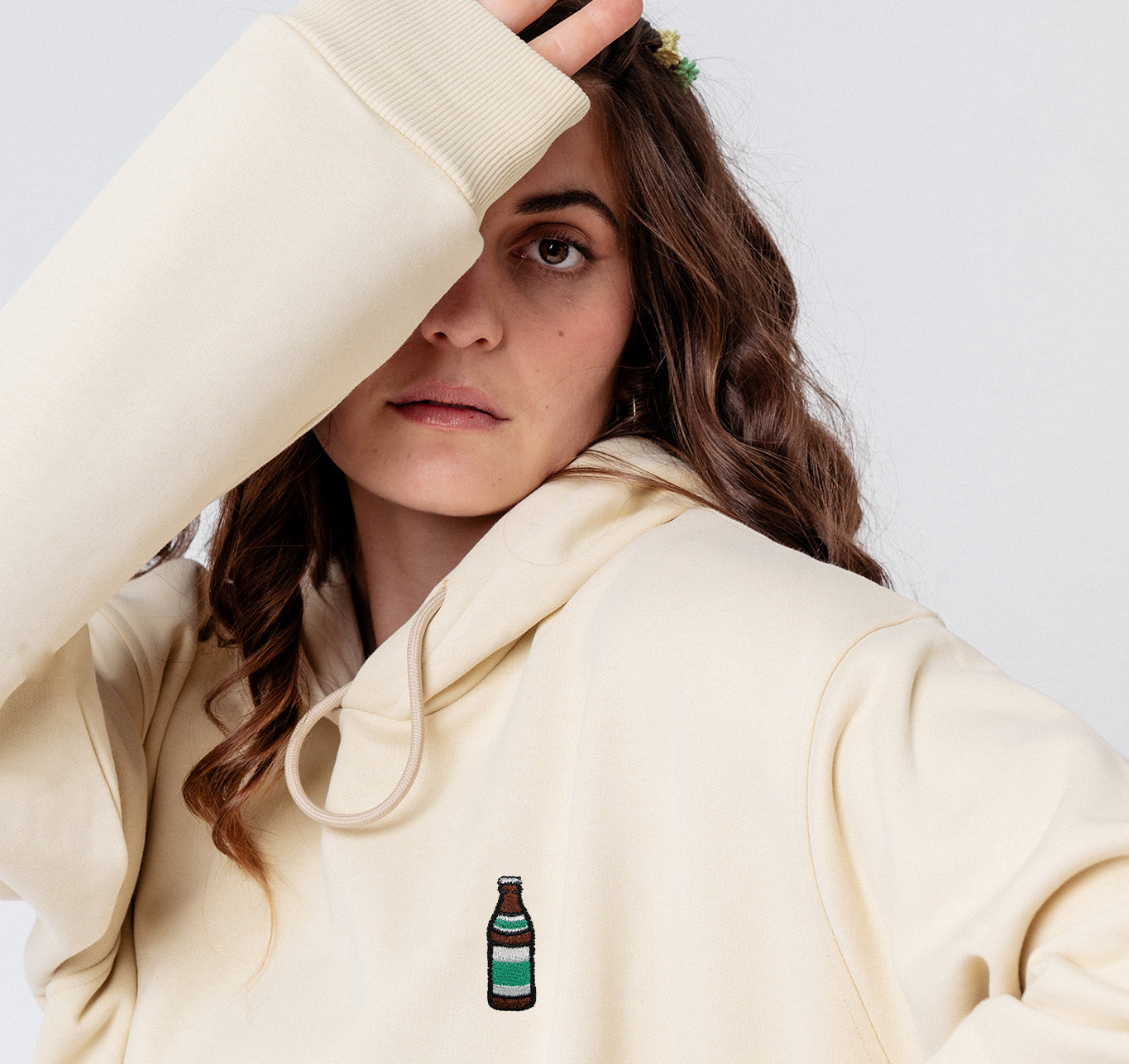 Bright | Embroidered organic cotton women's hoodie