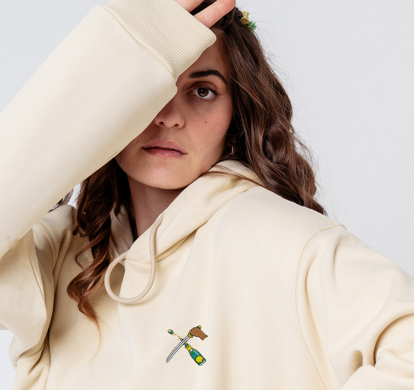 Sabrage | Embroidered Organic Cotton Women's Hoodie