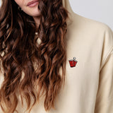 Beer Pong | Embroidered Organic Cotton Women's Hoodie
