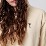 Espresso Martini | Embroidered organic cotton women's hoodie