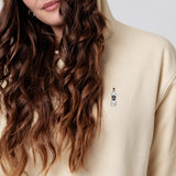 Mangaroca Batida de Côco | Embroidered organic cotton women's hoodie