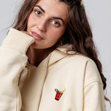 Beer Pong Brim Shot | women's Embroidered Organic Cotto Hoodie