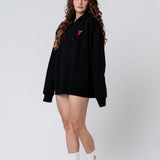 Beer Pong Brim Shot | women's Embroidered Organic Cotto Hoodie