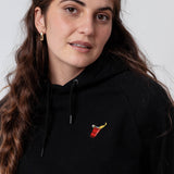 Beer Pong Brim Shot | women's Embroidered Organic Cotto Hoodie