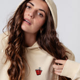 Beer Pong | Embroidered Organic Cotton Women's Hoodie