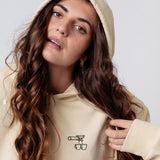 Due Caffè | Bestickter Bio Baumwoll Frauen Hoodie