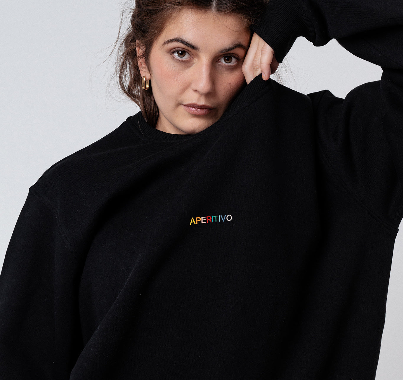 Aperitivo | Embroidered organic cotton Women's sweater