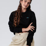 quick glasses | Embroidered organic cotton women's sweater
