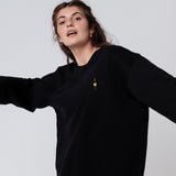 Wine bottle | Embroidered organic cotton Women's sweater
