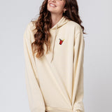 Beer Pong Brim Shot | women's Embroidered Organic Cotto Hoodie