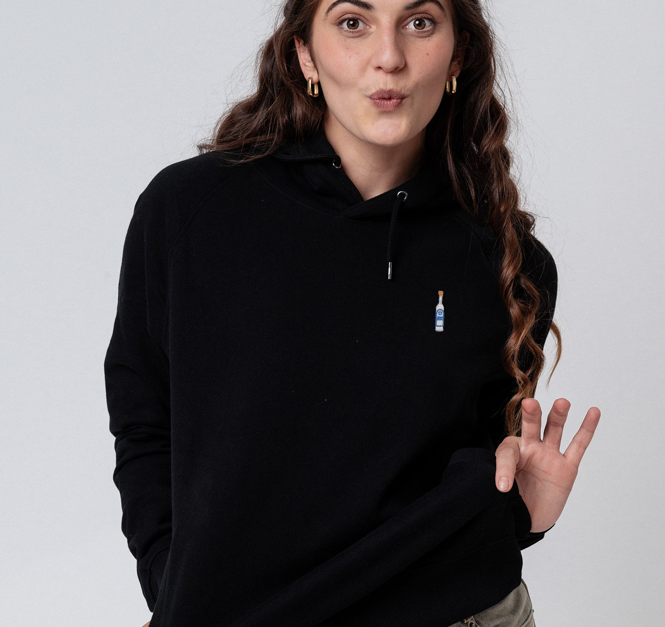 Ouzo | Embroidered Organic Cotton Women's Hoodie