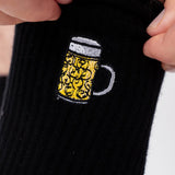 Maßkrug | Embroidered organic cotton socks