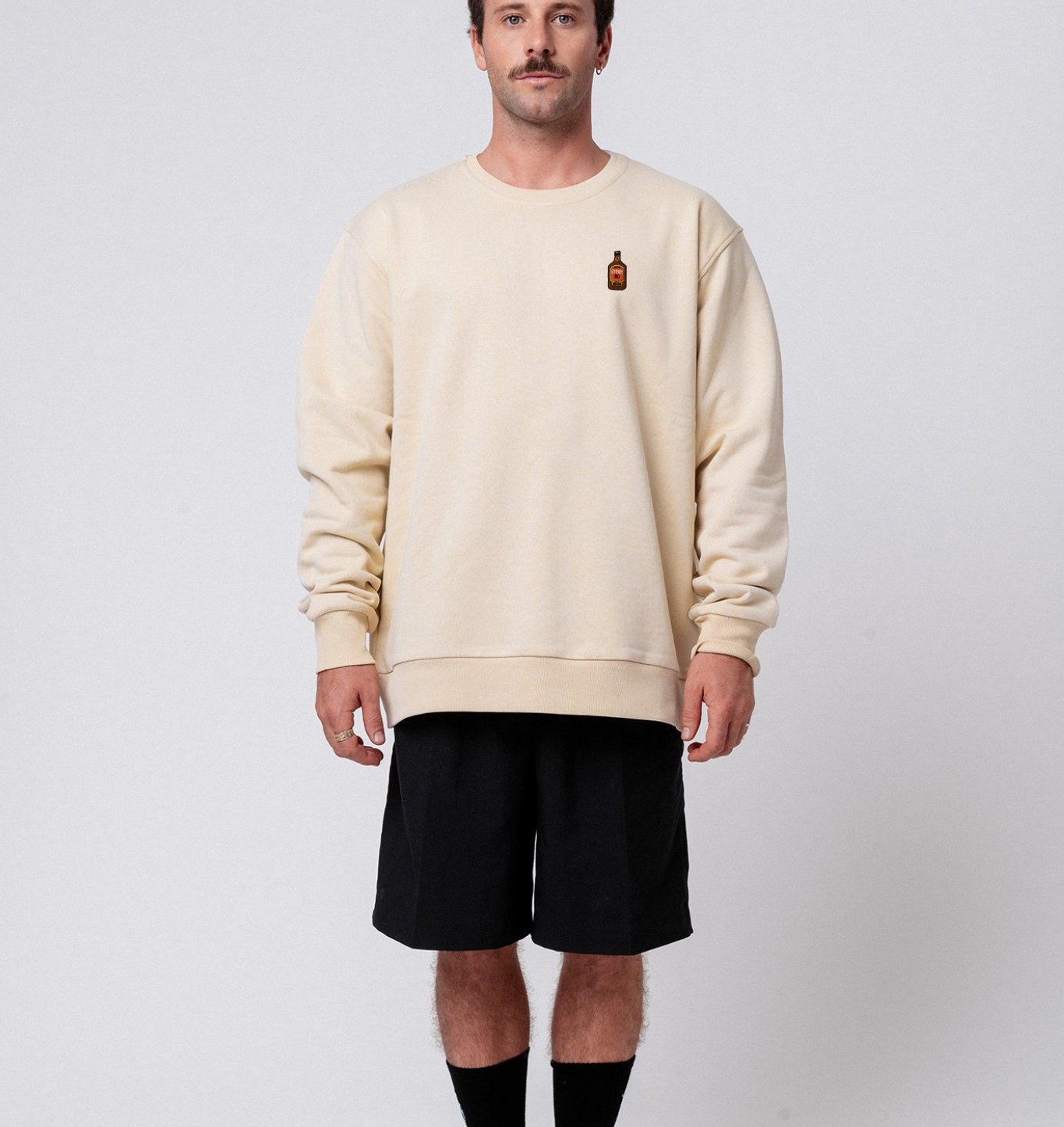 Stroh 80 | Bestickter Bio-Baumwoll Unisex Pullover