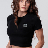 Barista Set | Besticktes Bio Baumwoll Cropped T-Shirt