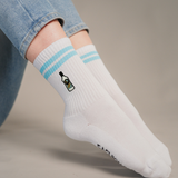 Mangaroca Batida de Côco | Embroidered organic cotton socks