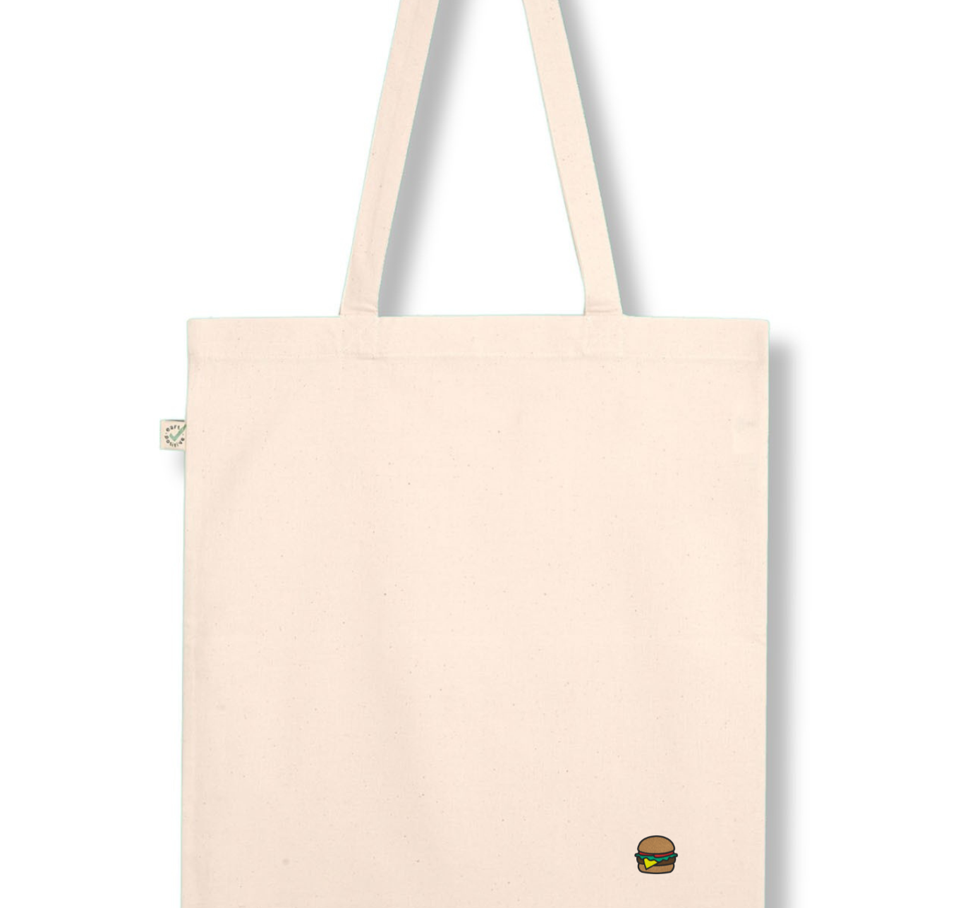 Burger | Bestickte Bio Baumwoll Tasche
